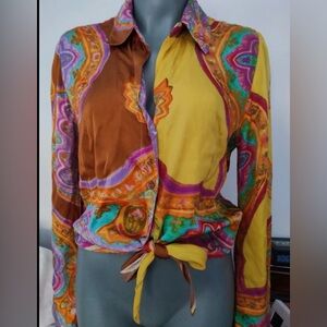 Zara Women's Tie-Front Blouse